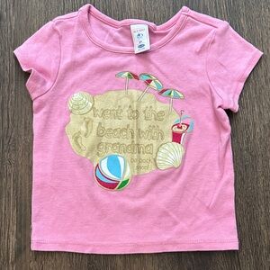 Old Navy Vintage Pink Beach with Grandma Toddler Tee